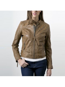 Debbie WASHED SHEEP LEAHER FASHION LEATHER JACKET