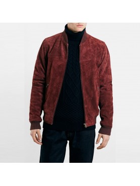 Maroon Softy Suede Men Jacket